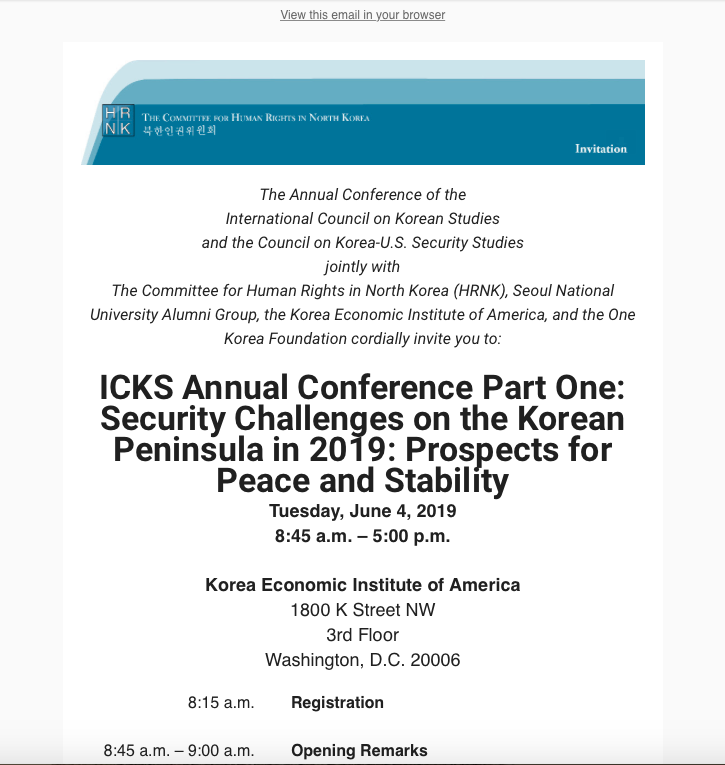 ICKS Annual Conference 2019